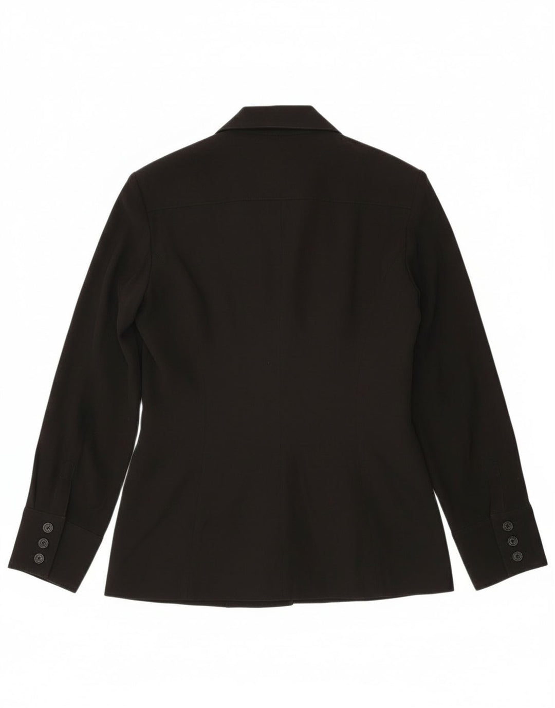 vintage Femme 6 Bouton Blazer Veste UK 14 Grand Polyester Noir