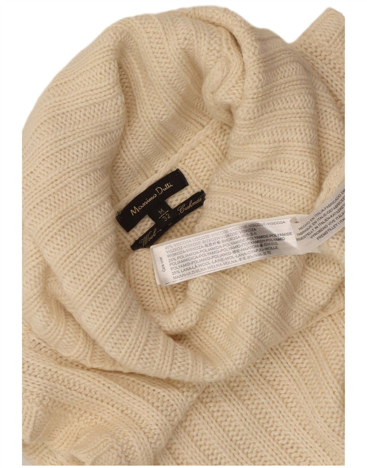 Massimo Dutti Pull sans manches à col roulé pour femme Beige moyen UK 12
