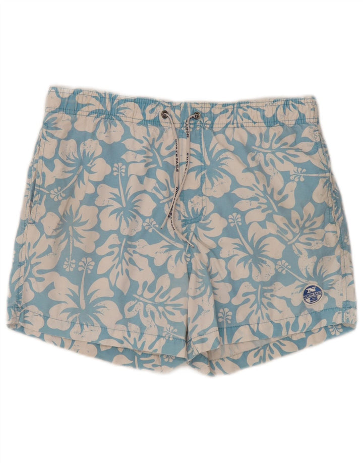 Short de Bain Homme North Sails Coton Floral Bleu Moyen