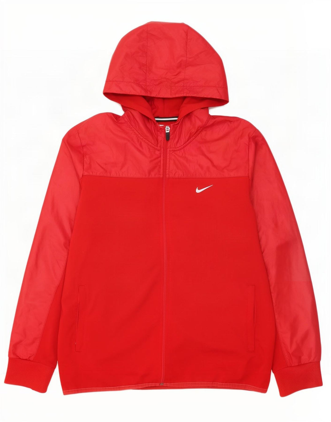 Veste de survêtement à capuche Nike Dri Fit pour homme, en polyester rouge moyen