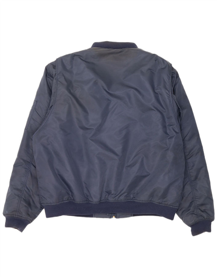 New Roads Blouson Bomber Homme UK 44 2XL Bleu Marine Polyamide