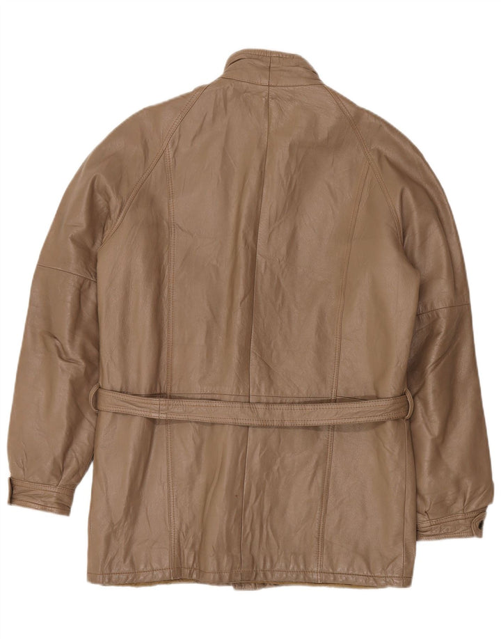 veste en cuir femme vintage UK 14 Brun moyen
