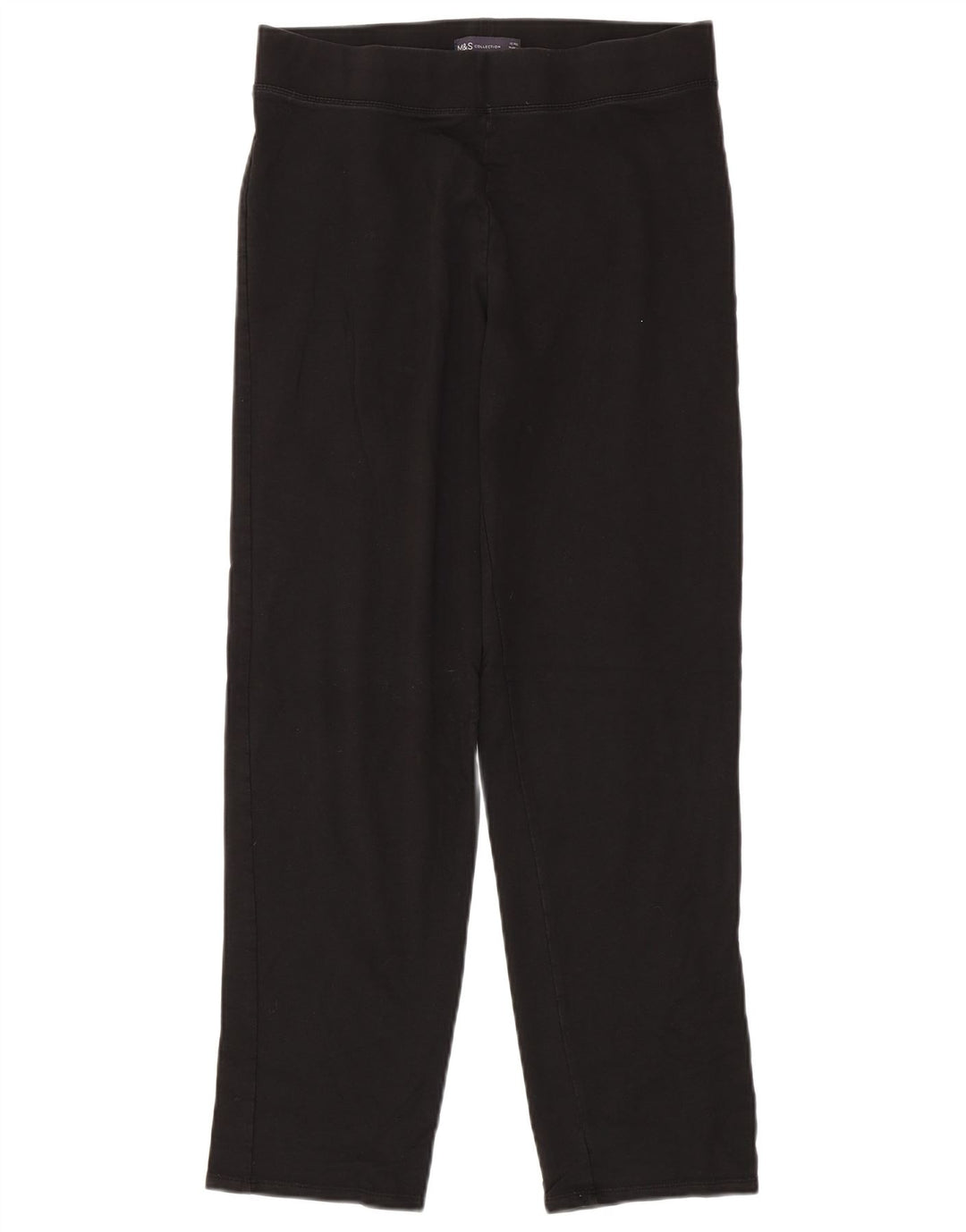 Marks & Spencer Leggings Femme UK 12 Coton Noir Moyen