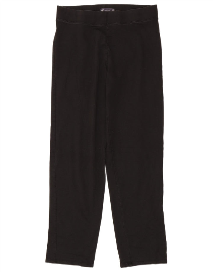 Marks & Spencer Leggings Femme UK 12 Coton Noir Moyen