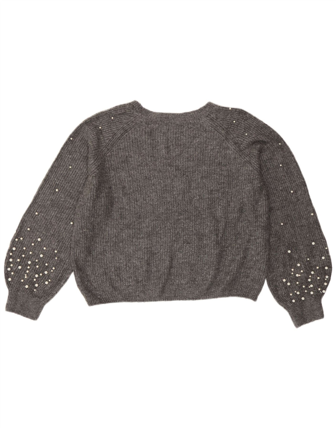 Marks & Spencer Pull col bateau pour femme UK 14 Gris moyen moucheté