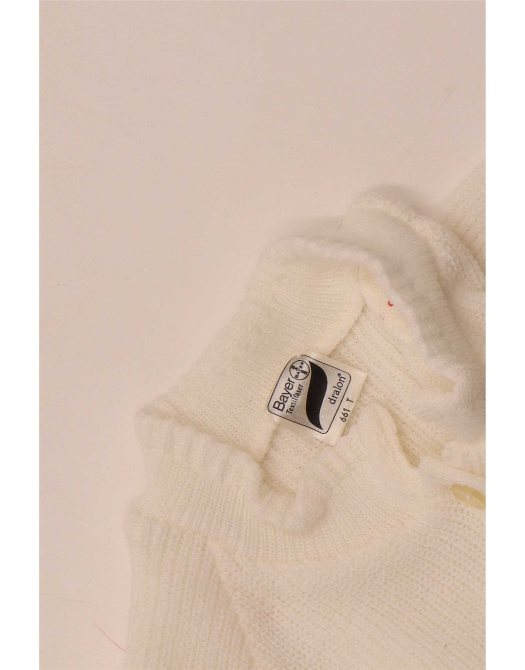 Bayer Womens Crop Cardigan Sweater UK 8 Petit Blanc Polyacrylique
