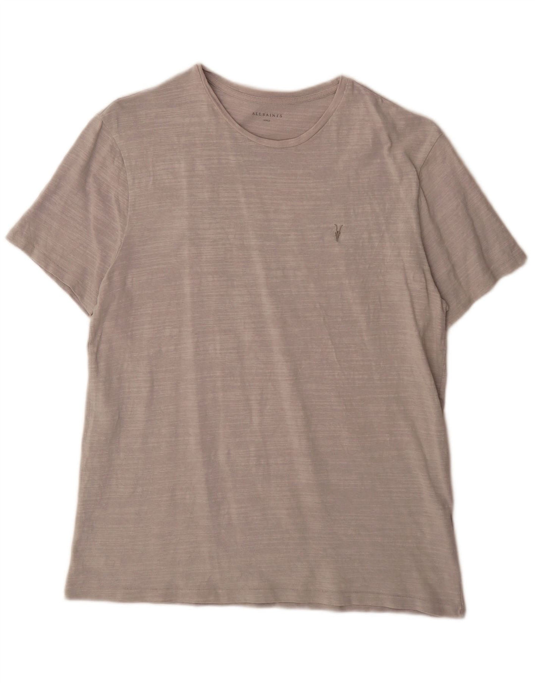 All Saints T-Shirt Homme Haut Large Gris Moucheté Coton