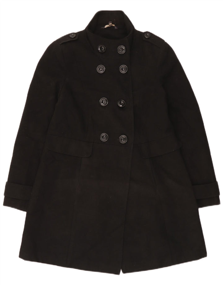 Marks & Spencer Manteau croisé pour femme UK 12 Medium Noir Polyester