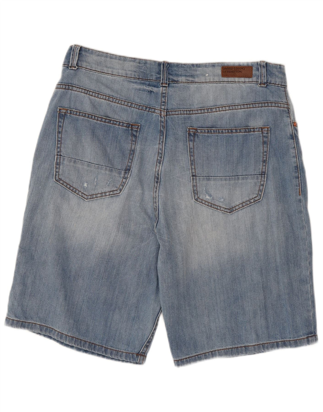 BENETTON Short en Jean W32 Homme Bleu Moyen