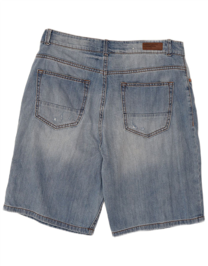 BENETTON Short en Jean W32 Homme Bleu Moyen