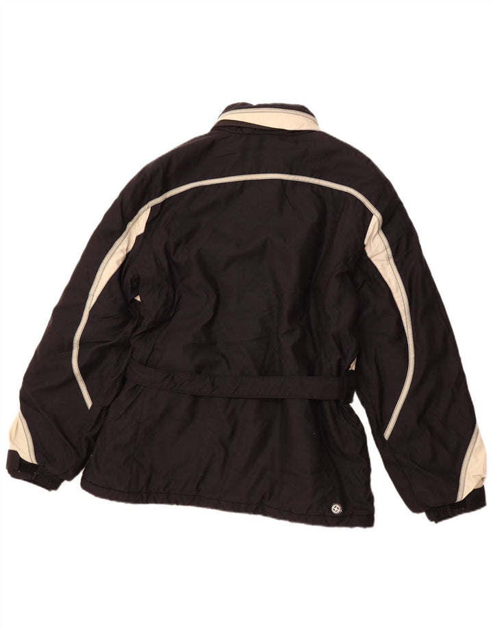 COLMAR Veste de Ski à Capuche Femme IT 46 Large Noir Colourblock Nylon