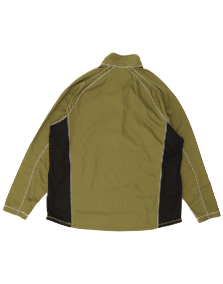 Eddie Bauer Haut de survêtement à col zippé pour homme XL Vert Colorblock