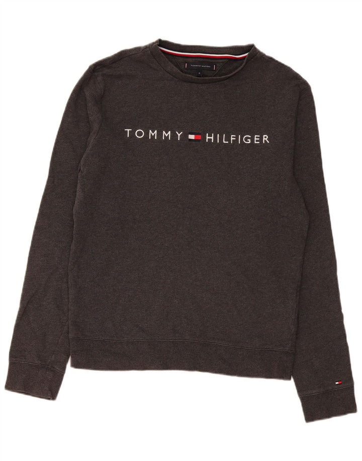 Tommy Hilfiger Sweat-Shirt Graphique Homme Gris Moyen Coton