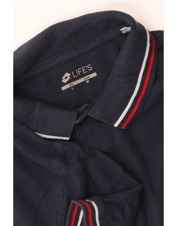 Lotto Polo Homme Rayé Bleu Marine Moyen