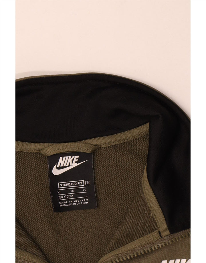Veste de survêtement Nike pour garçon 13-14 ans XL Kaki Colourblock Polyester