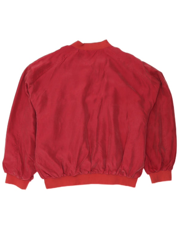 Pensacola Veste Bomber Homme UK 42 XL Soie Bordeaux