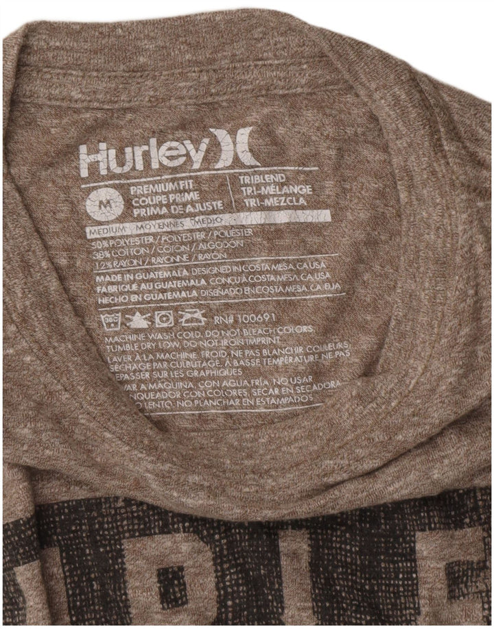 HURLEY T-Shirt Graphique Coupe Premium Homme Gris Moyen Moucheté