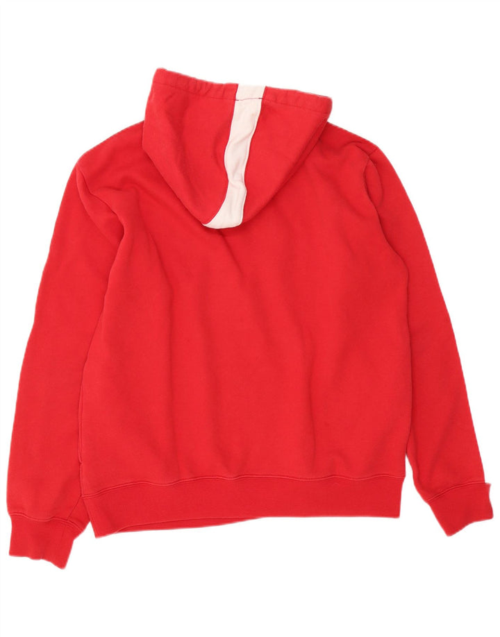 Nike Pull à capuche graphique en coton color block rouge moyen pour homme