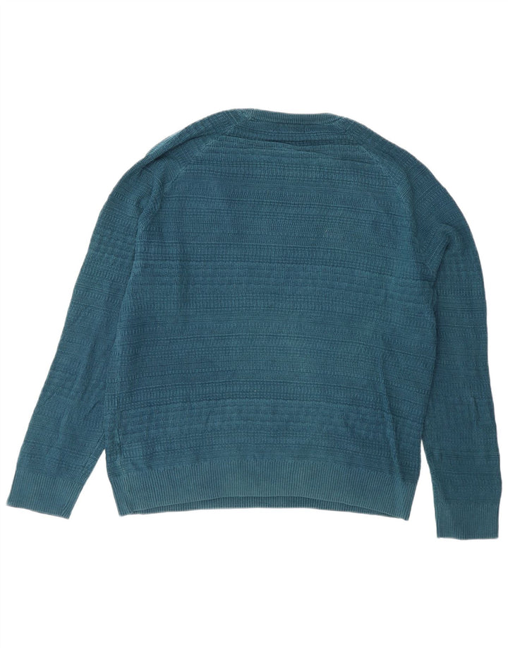 Marks & Spencer Pull à col rond coupe ajustée pour homme Bleu Taille L