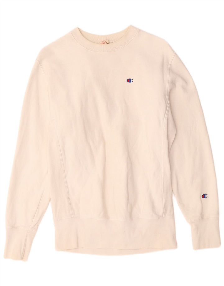 Champion Sweat-Shirt Homme Blanc Moyen