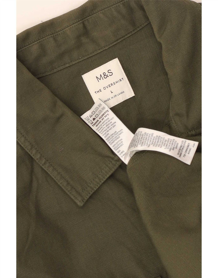Marks & Spencer Chemise surchemise homme grand coton kaki