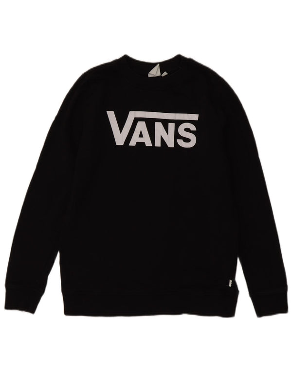 Vans Sweat-shirt graphique pour femme UK 10 Petit coton noir