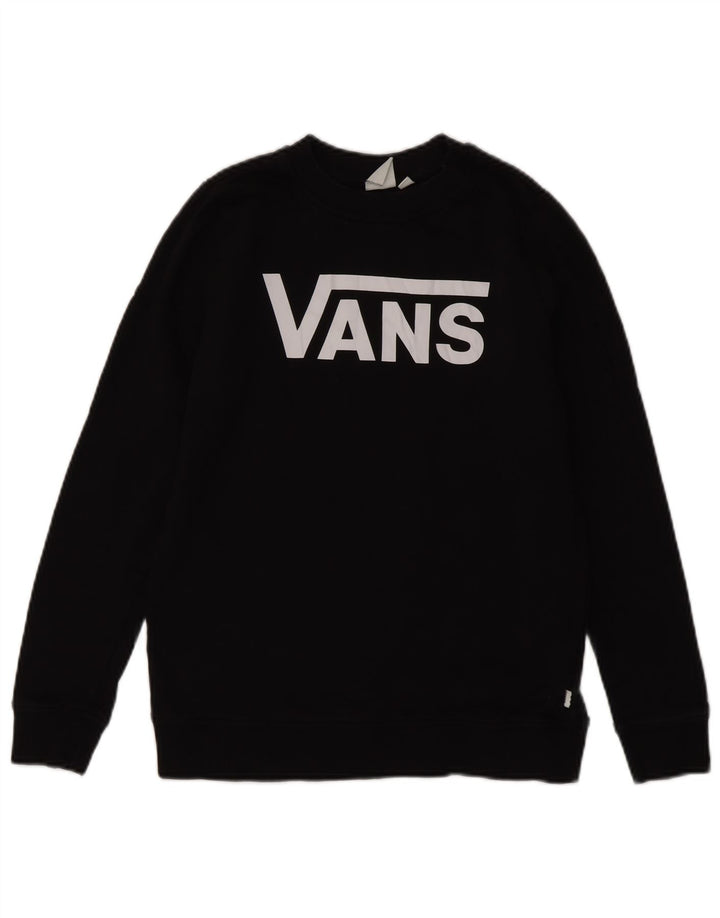 Vans Sweat-shirt graphique pour femme UK 10 Petit coton noir