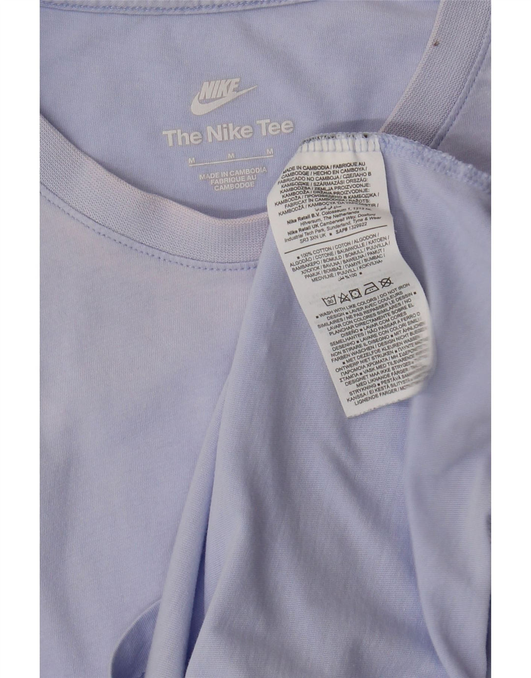 NIKE T-Shirt Homme Bleu Moyen Coton