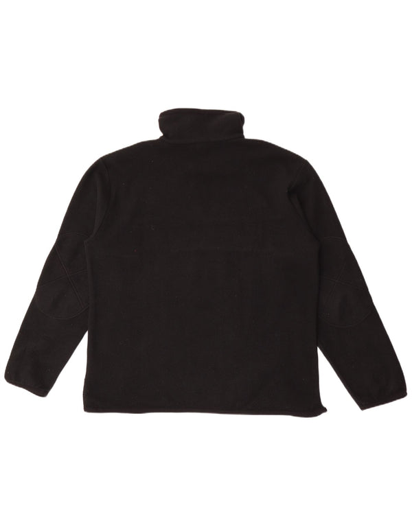 North Sails Pull polaire graphique à col zippé pour homme Large Noir Colorblock