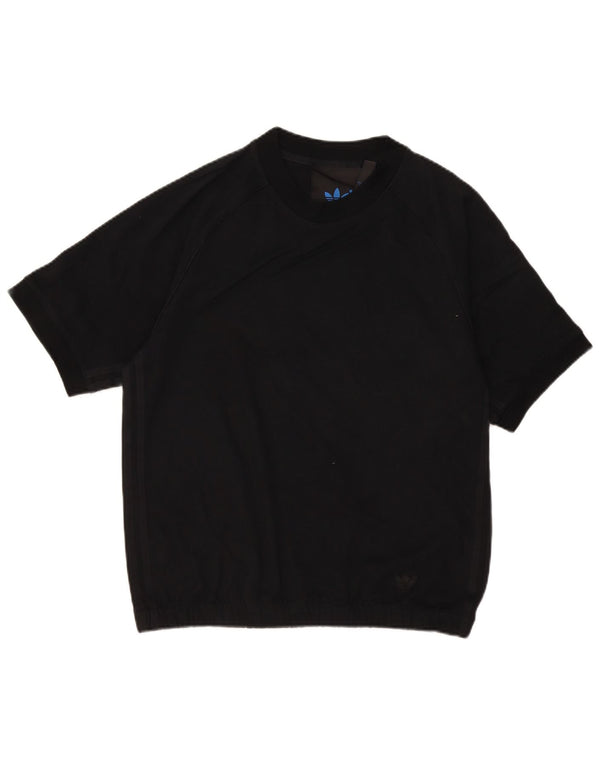 Adidas Sweat-shirt à manches courtes pour homme en coton noir Taille S