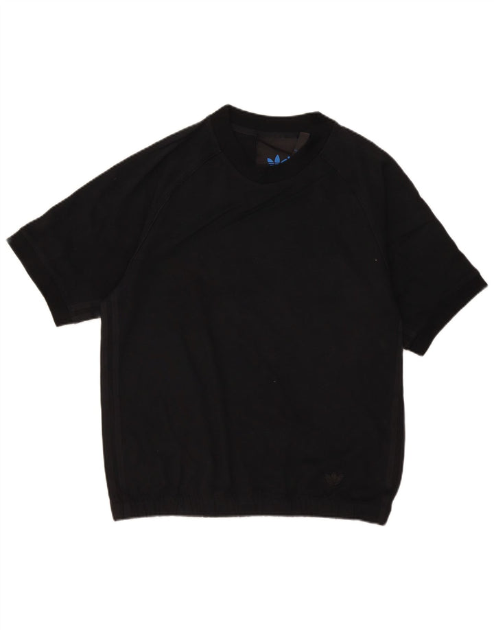 Adidas Sweat-shirt à manches courtes pour homme en coton noir Taille S