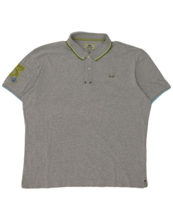 La Martina Polo Graphique Homme 3XL Gris Rayé Coton