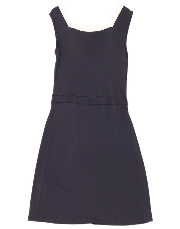 Max & Co. Robe trapèze sans manches pour femme UK 8 Small Bleu marine Viscose