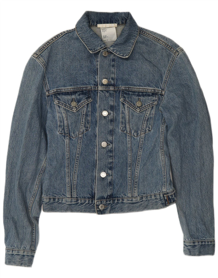 Helmut Lang Veste en Jean Femme UK 8 Petit Bleu Coton