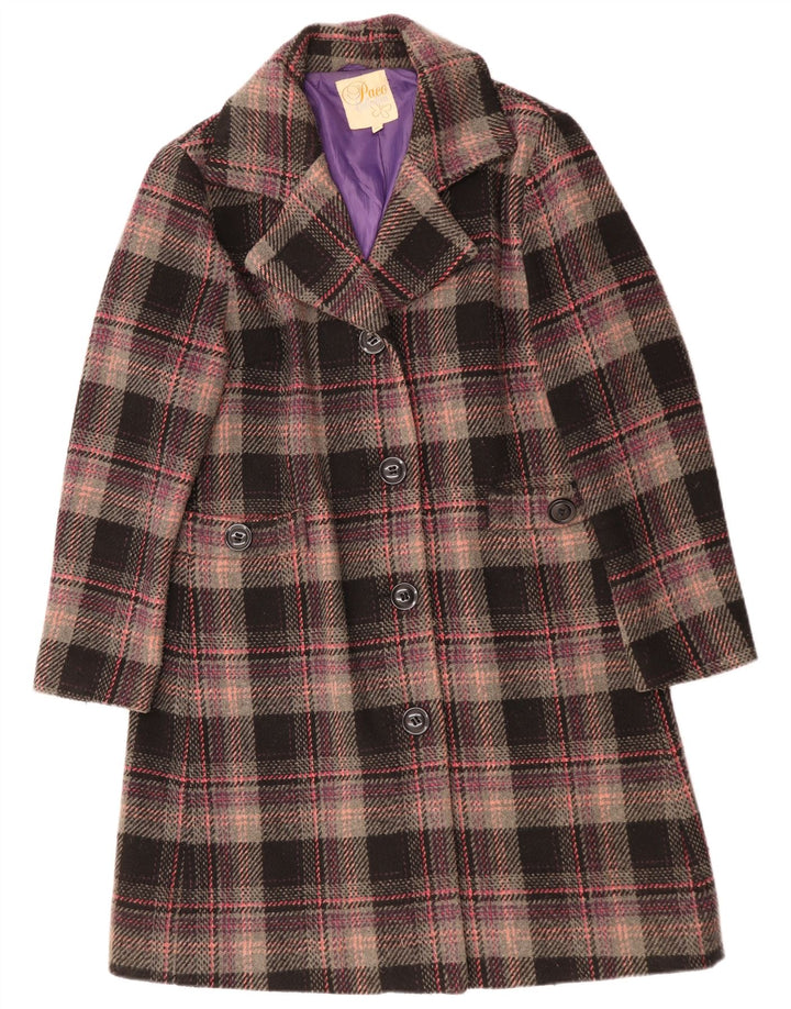 Paco Femme Pardessus UK 18 XL Multicolore Plaid Polyester