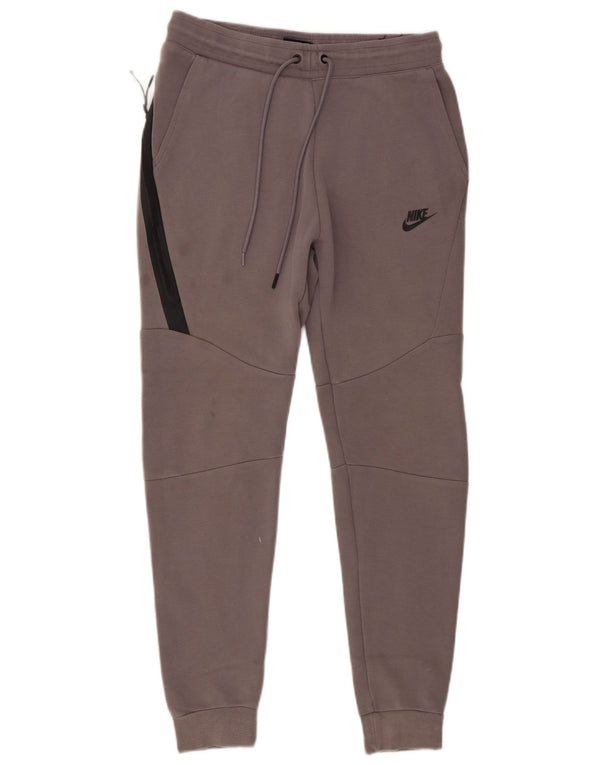 Nike Mens Tracksuit Trousers Joggers Small  Grey Colourblock Cotton