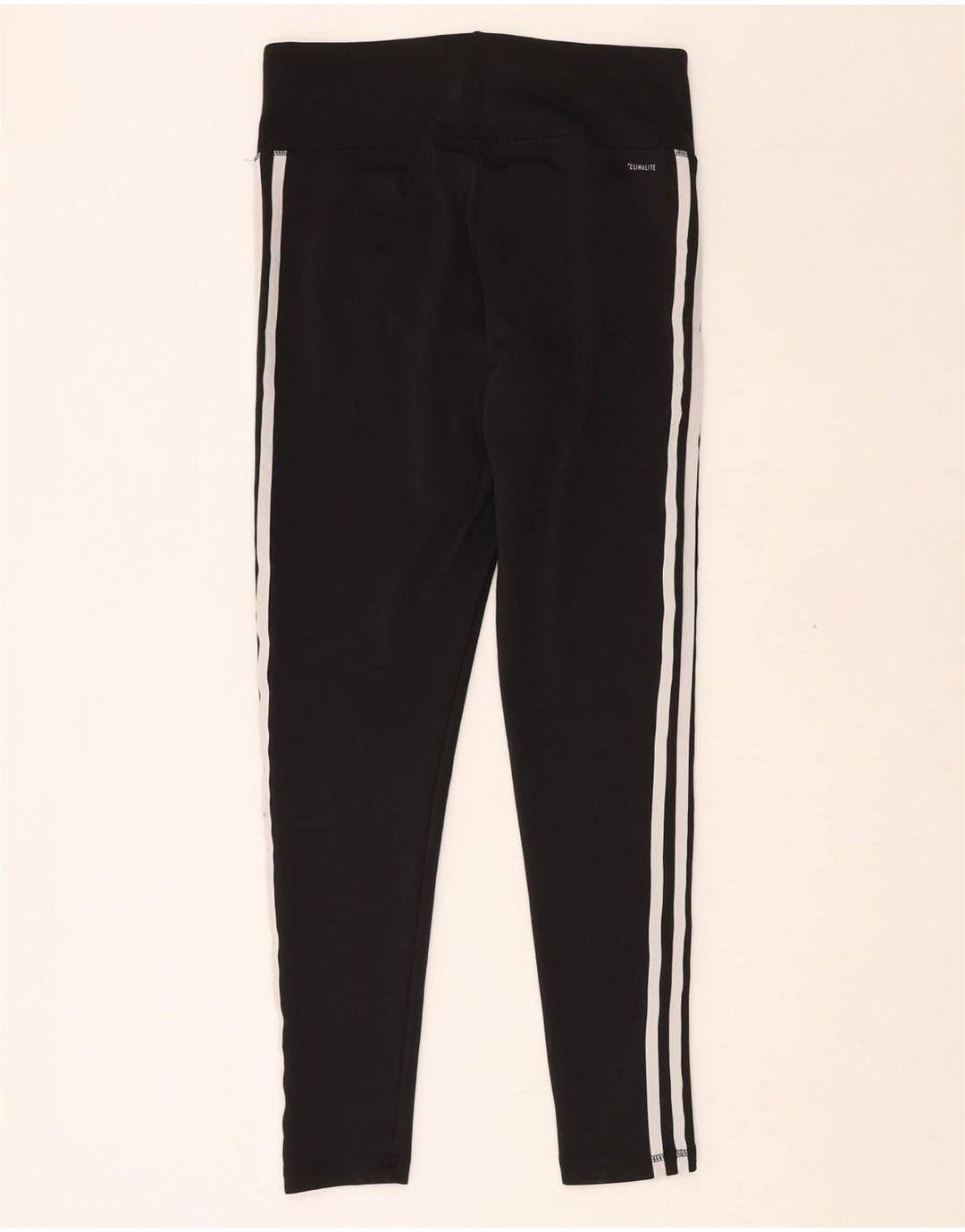 ADIDAS Femmes Climalite Leggings UK 12/14 Moyen Noir Polyester