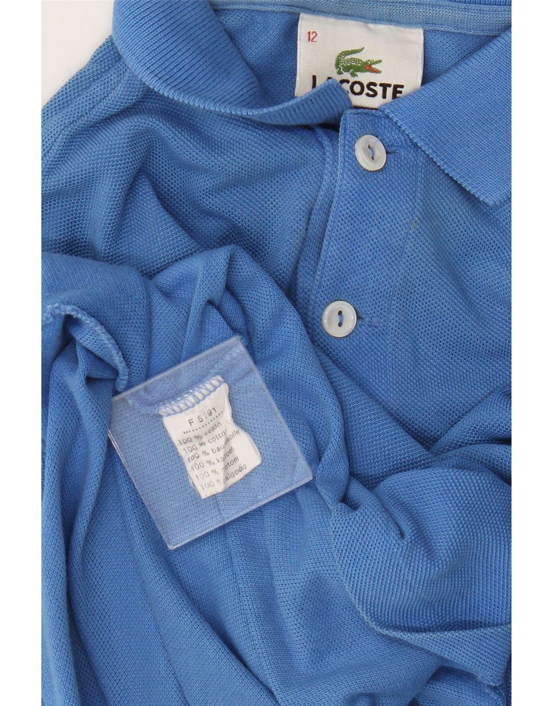 Polo Lacoste Garçon 11-12 ans Bleu Coton