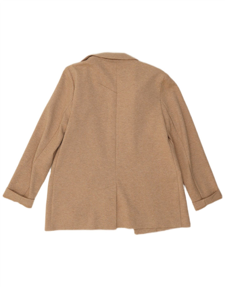 Topshop Veste Blazer Ouverte Femme UK 10 Petit Beige Polyester