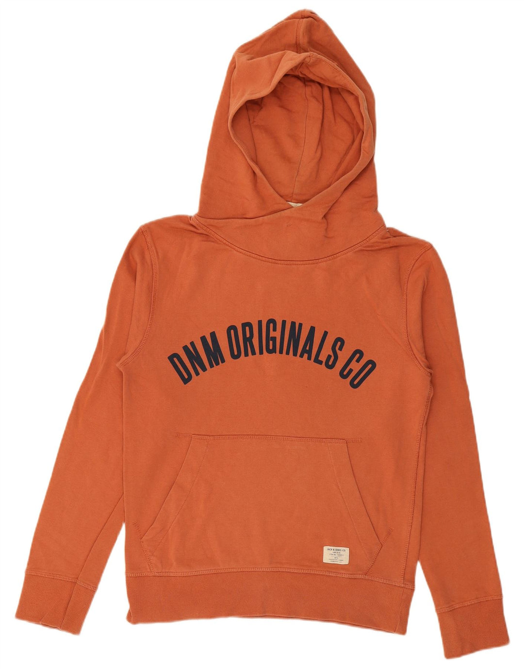 JACK & JONES Pull à capuche graphique pour homme, petit, orange