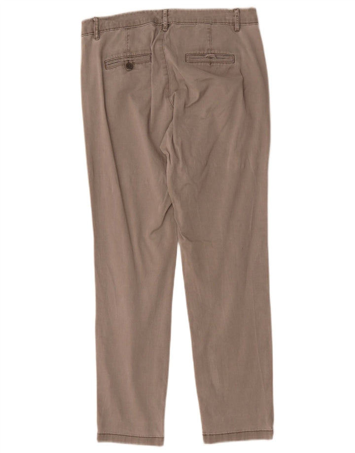 Benetton Pantalon Chino Droit Femme W30 L27 Gris