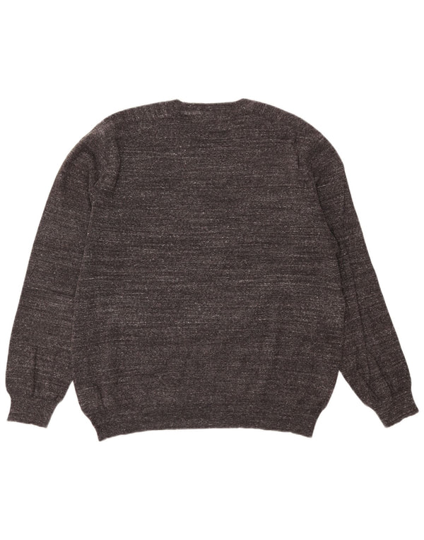 Polo Ralph Lauren Pull à col rond pour homme en coton moucheté gris grand