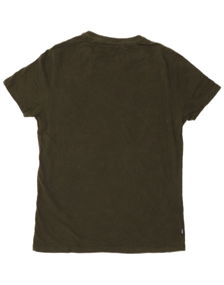 Superdry T-Shirt Homme Vert Moyen Coton