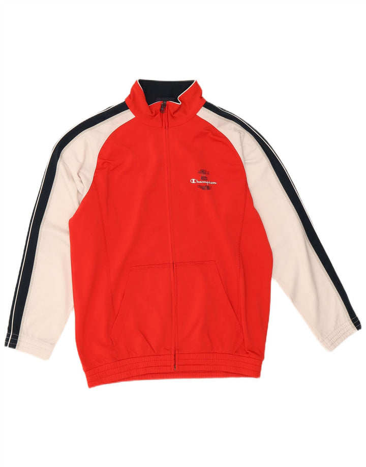 Champion Veste de Survêtement Garçon 11-12 Ans Large Rouge Colorblock