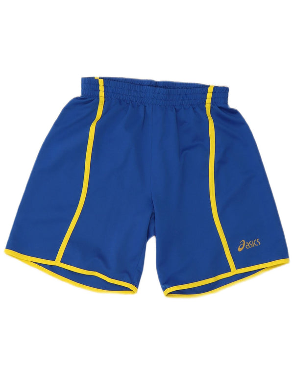 Asics Short de Sport Homme Large Bleu Colorblock Polyester