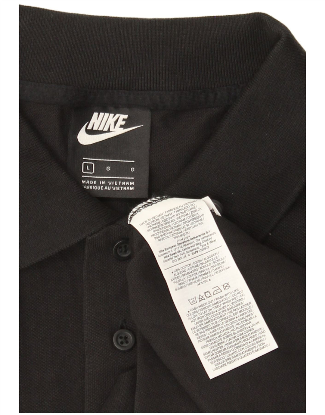 Nike Polo Homme Grand Noir Coton