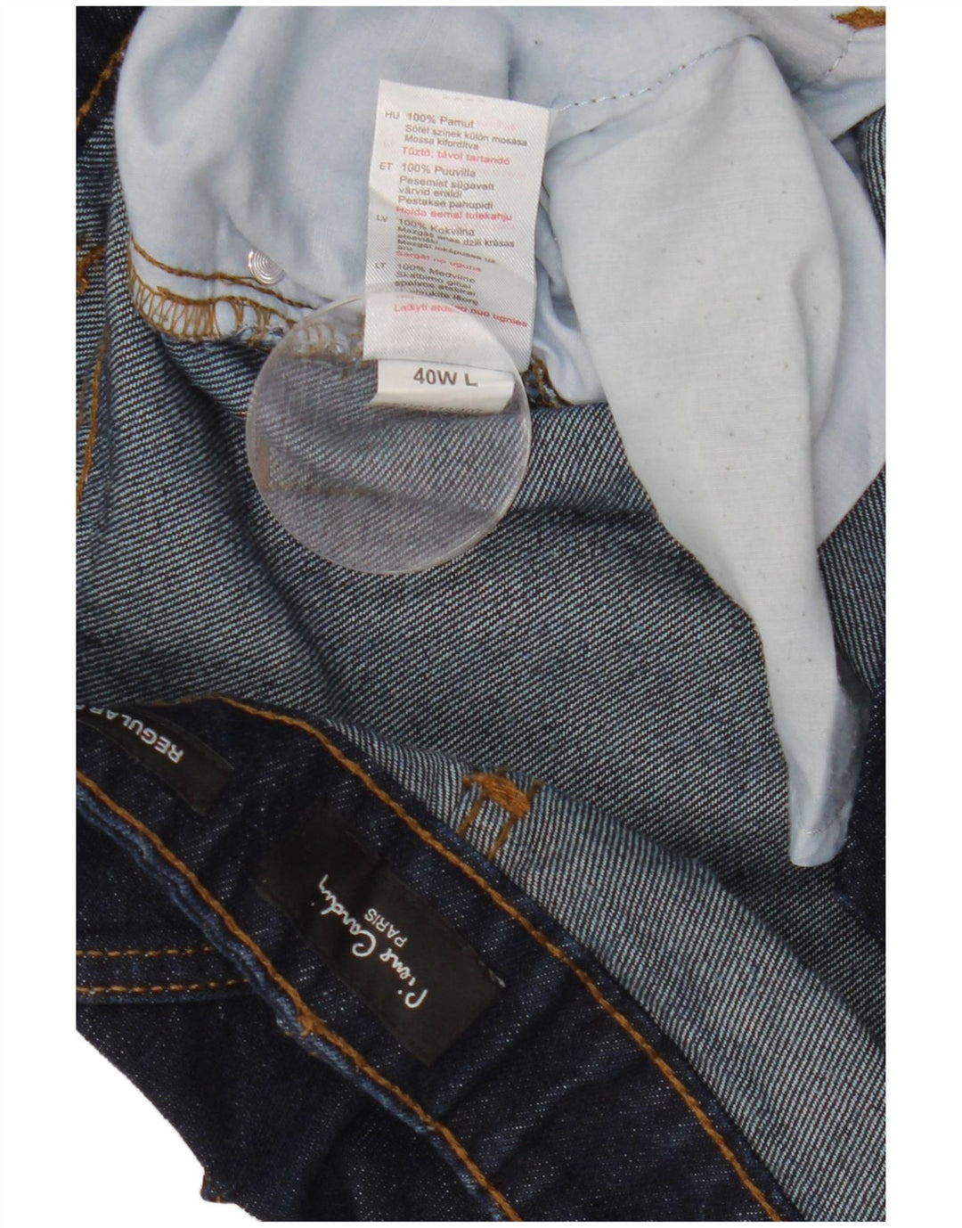 PIERRE CARDIN Jean Droit Paris Coupe Regular Homme W40 L33 Bleu Marine