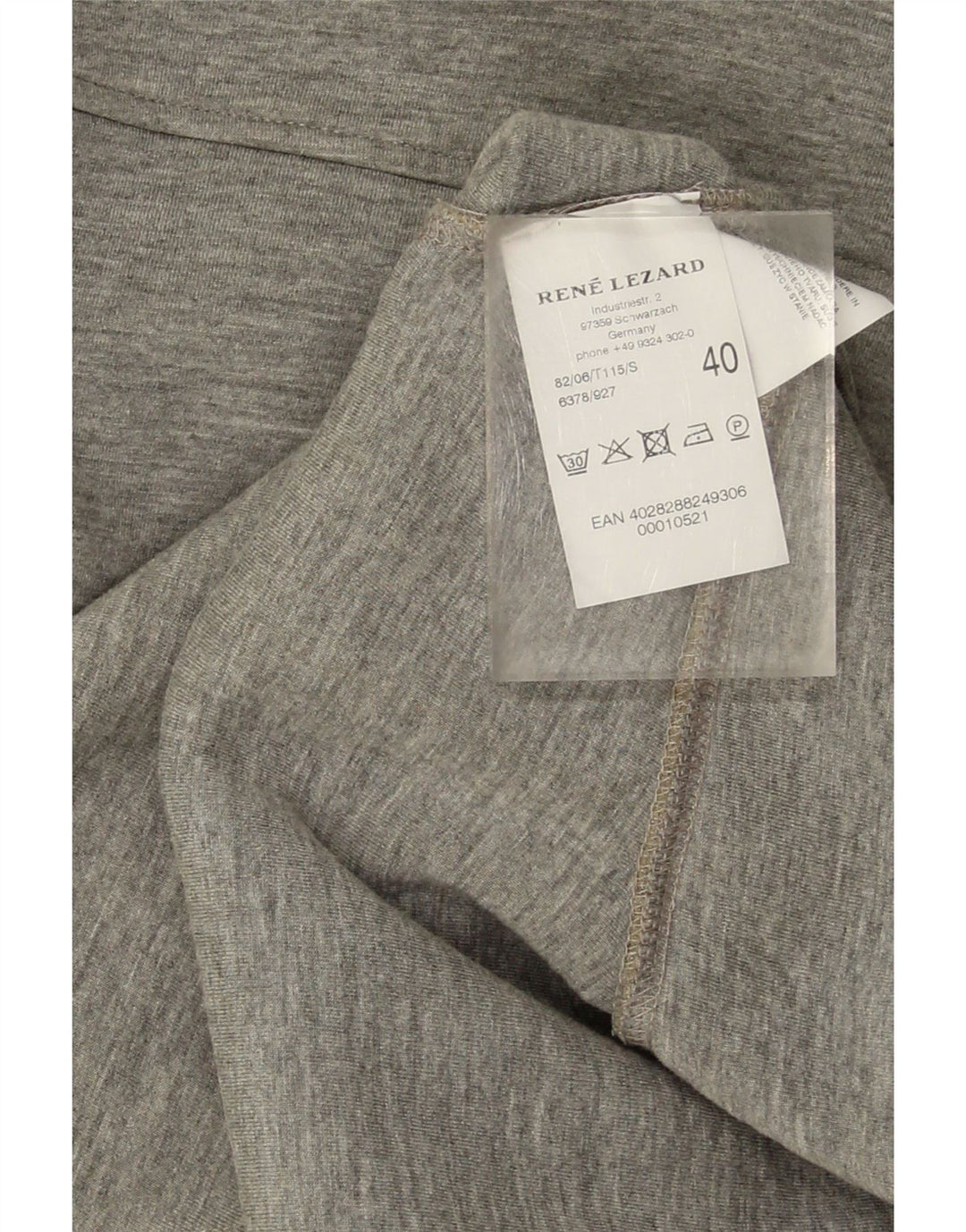 RENE LEZARD Womens Sweatshirt Jumper EU 40 Medium Grey Polyester Vintage Rene Lezard and Second-Hand Rene Lezard from Messina Hembry 