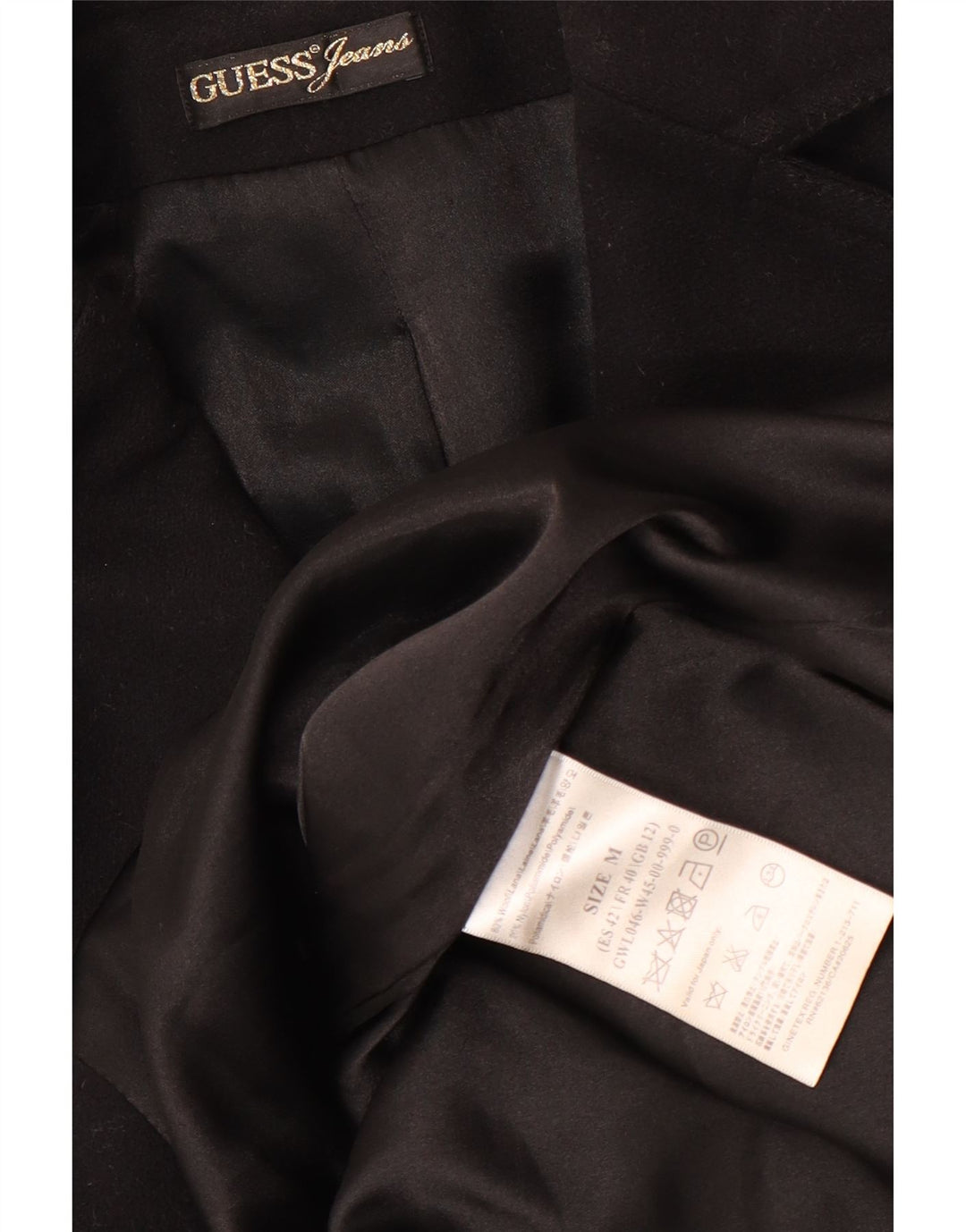 Guess Manteau Femme UK 12 Laine Noir Moyen