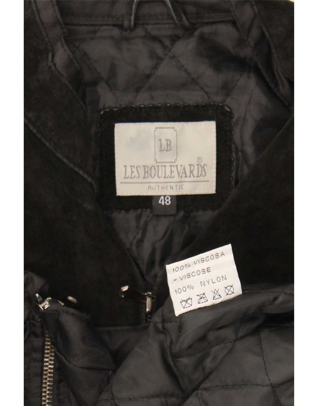 Les Boulevards Veste Graphic Racer Femme IT 48 XL Noir Colourblock